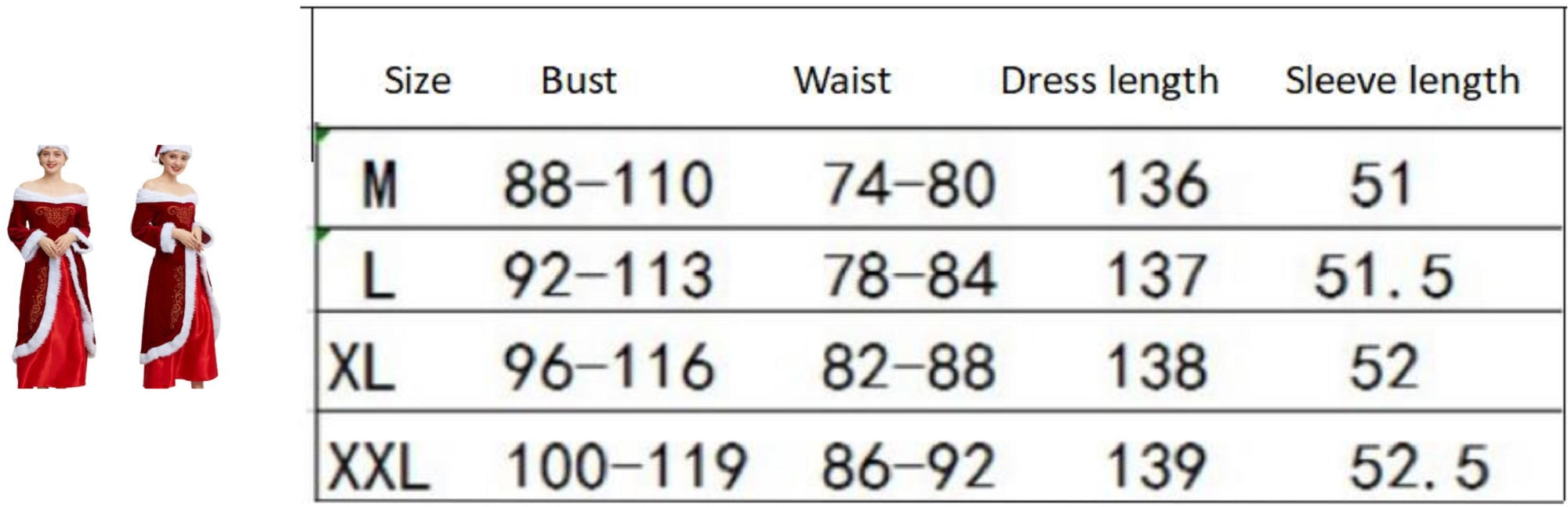 3pcs High Quality Long Sleeve Women's Dress Christmas Halloween Anime Santa Claus Cosplay Outfit Clothes Fancy Princess Costume Suit Uniform