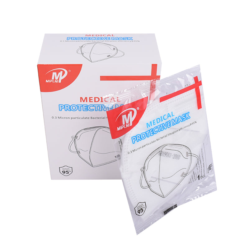 Original4u MIPLNI KN-95 Protective Respirators Protective 5 Layers Face Mask 10 Pack - BFE>%95