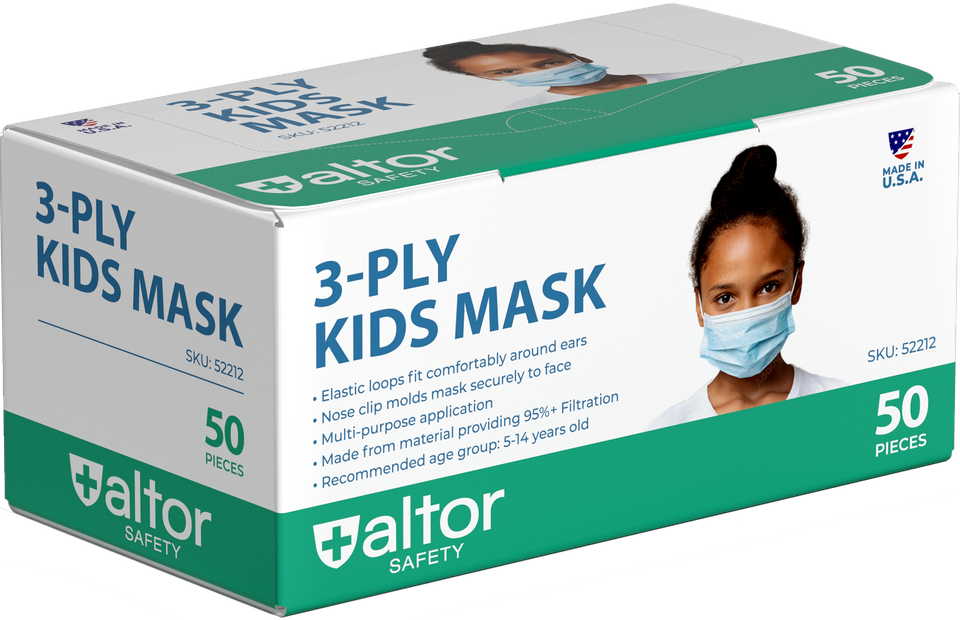 ALTOR USA MADE 3 PLY CHILD SURGICAL MASK - ASTM LEVEL 2