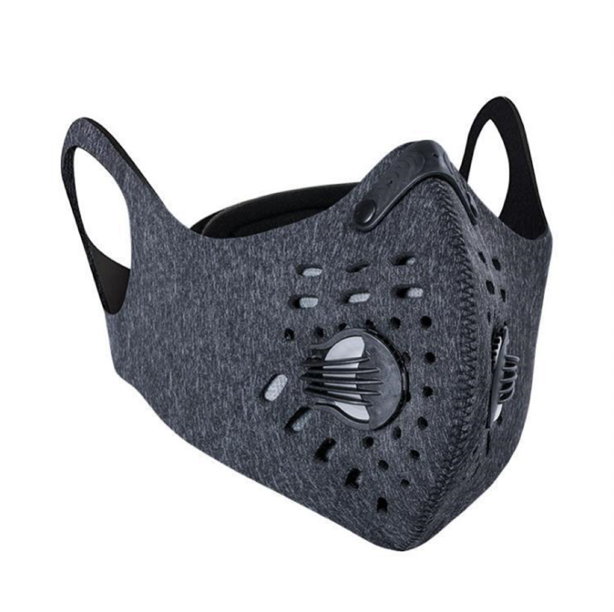 5 Pack Cycling Sport Mask with Protective 5 Layer PM 2.5 Activated Carbon Filter & Breathing Valve - Reusable and Washable - Nose Clip