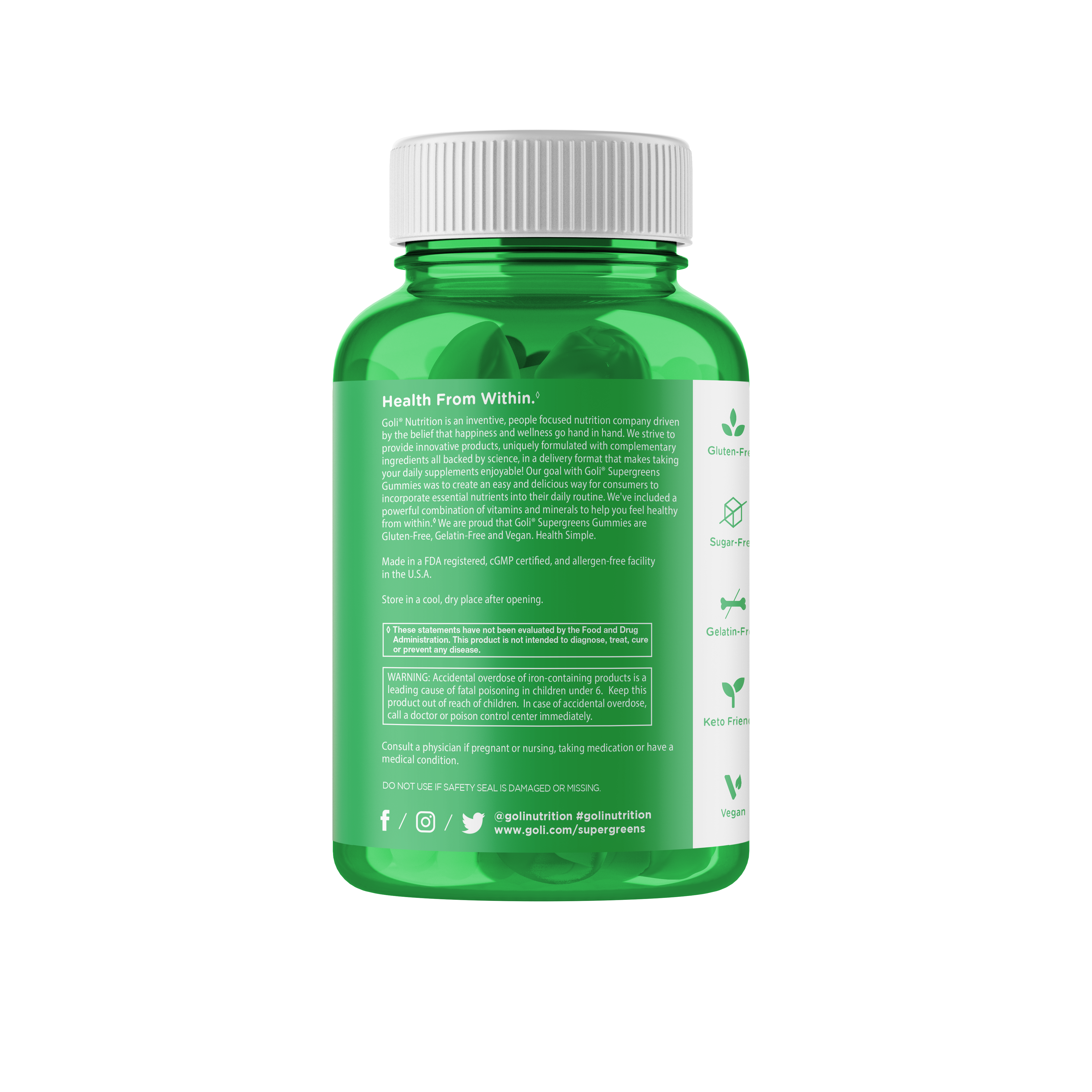 Goli Supergreens Gummies 60 Pieces Expiration date 05-2023